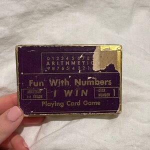 Vintage Fun With Numbers Playing Card Game